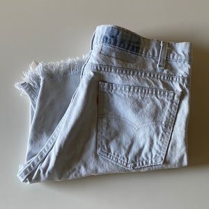 Vintage Levi’s Orange Tab Denim Jeans Shorts 33 Light Wash Made in USA